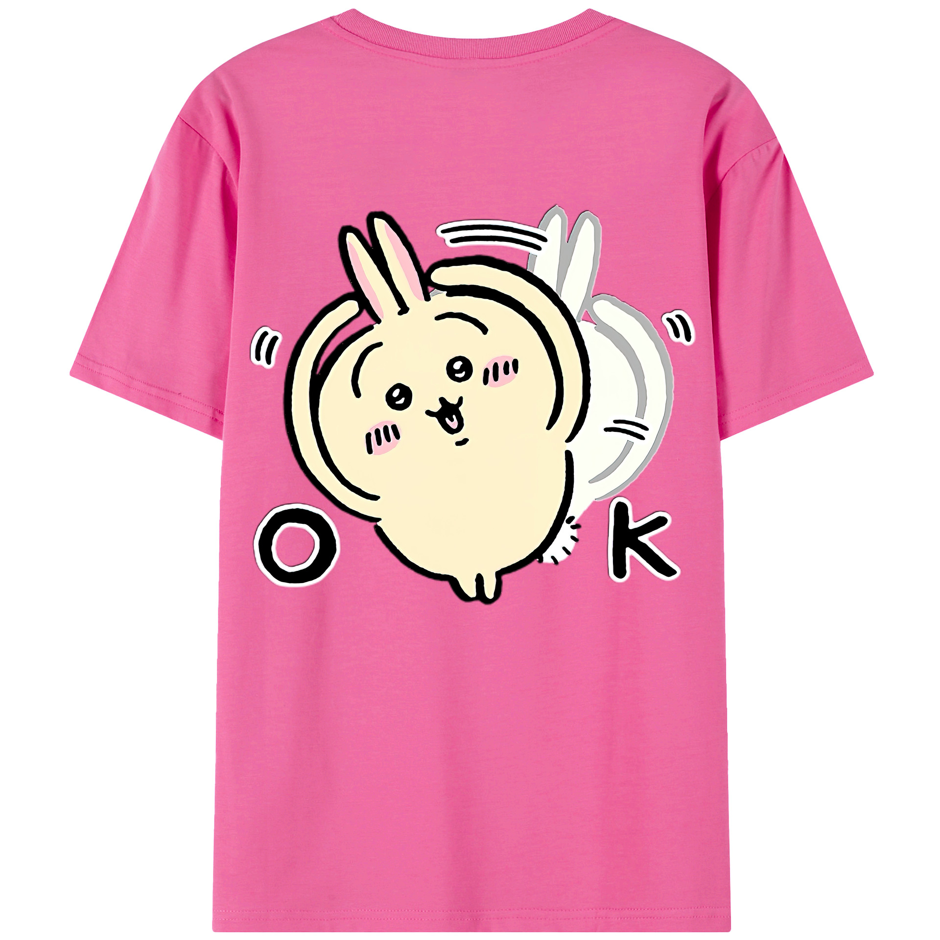 （画像用） ちいかわ うさぎ Chii-kawa usagi レディース半袖Tシャツ(バックプリント)